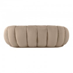 Sofa Embrace pakoworld velvet in beige shade 180x105x65cm