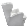 Regalo pakoworld velvet armchair in white shade 75x88x85cm
