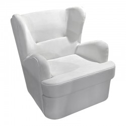 Πολυθρόνα Regalo pakoworld βελούδο σε λευκή απόχρωση 75x88x85εκ Πολυθρόνα Regalo pakoworld βελούδο σε λευκή απόχρωση 75x88x85εκ