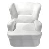 Regalo pakoworld velvet armchair in white shade 75x88x85cm