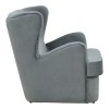 Regalo pakoworld velvet armchair in anthracite shade 75x88x85cm
