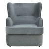 Regalo pakoworld velvet armchair in anthracite shade 75x88x85cm