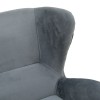Regalo pakoworld velvet armchair in anthracite shade 75x88x85cm