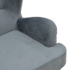 Regalo pakoworld velvet armchair in anthracite shade 75x88x85cm