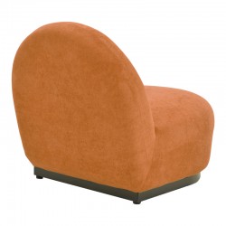 Πολυθρόνα περιστρεφόμενη Zenny pakoworld υφασμα terracotta 64x85x68εκ