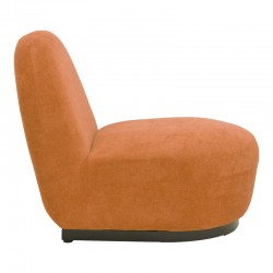 Πολυθρόνα περιστρεφόμενη Zenny pakoworld υφασμα terracotta 64x85x68εκ