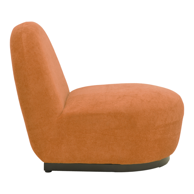 Πολυθρόνα περιστρεφόμενη Zenny pakoworld υφασμα terracotta 64x85x68εκ