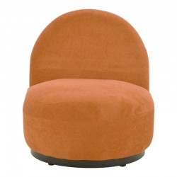Πολυθρόνα περιστρεφόμενη Zenny pakoworld υφασμα terracotta 64x85x68εκ