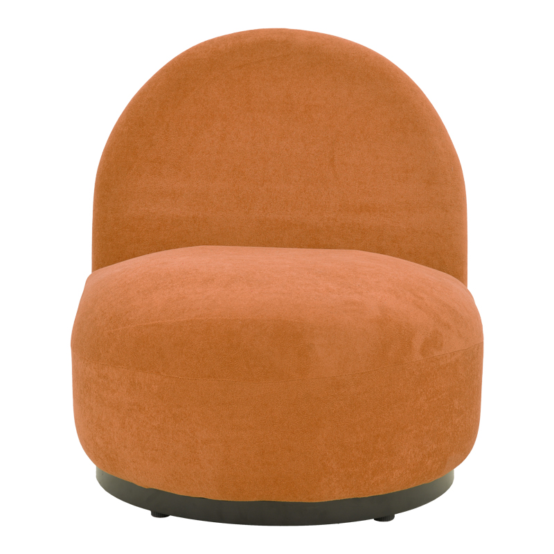Πολυθρόνα περιστρεφόμενη Zenny pakoworld υφασμα terracotta 64x85x68εκ