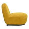 Zenny swivel armchair pakoworld fabric in yellow shade 64x85x68cm