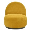 Zenny swivel armchair pakoworld fabric in yellow shade 64x85x68cm