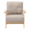Πολυθρόνα-Κρεβάτι Restyl pakoworld rubberwood- ύφασμα σε κρεμ απόχρωση 75x60x93εκ
