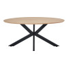Τραπέζι Makrey pakoworld sonoma mdf- μαύρα μεταλλικά πόδια 160x90x75εκ