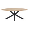 Τραπέζι Makrey pakoworld sonoma mdf- μαύρα μεταλλικά πόδια 180x90x75εκ