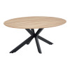 Τραπέζι Makrey pakoworld sonoma mdf- μαύρα μεταλλικά πόδια 180x90x75εκ