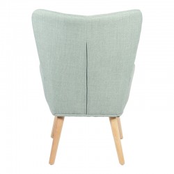 Armchair Gerlina pakoworld mint  fabric and legs in natural color 71x64x94cm