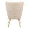 Πολυθρόνα-μπερζέρα Gerlina pakoworld κρεμ ύφασμα με πόδι σε φυσική απόχρωση 71x64x94εκ