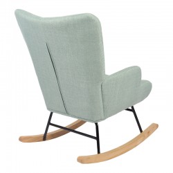 Rotating armchair Jianna pakoworld mint fabric and legs in natural color 79x64x89cm