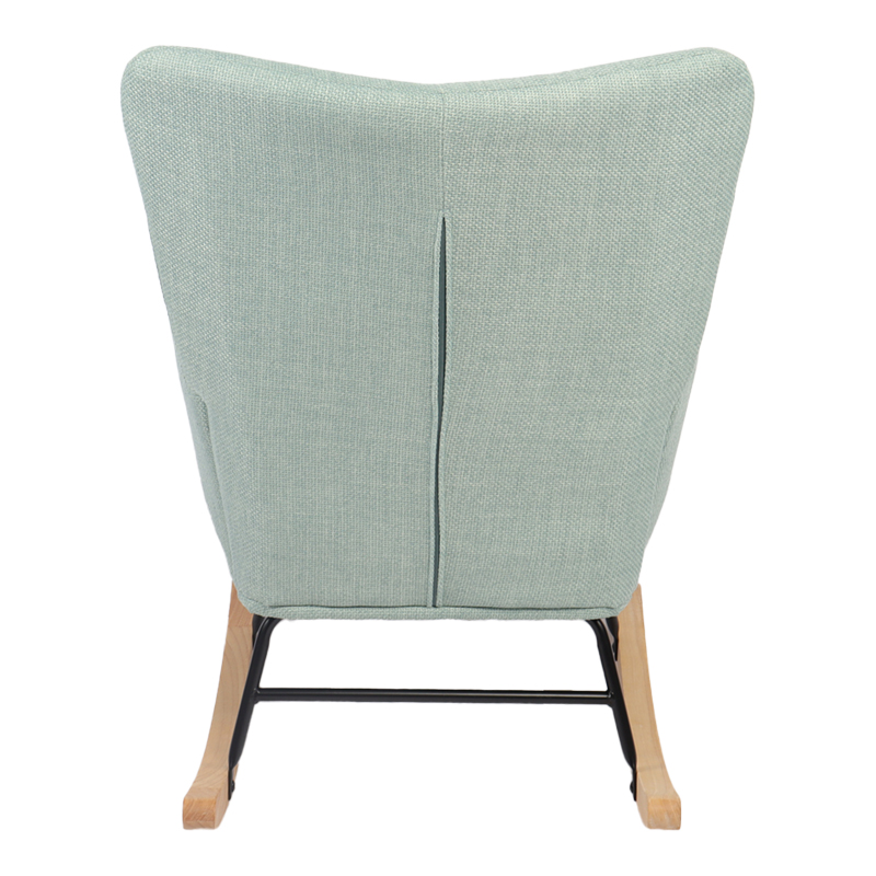 Rotating armchair Jianna pakoworld mint fabric and legs in natural color 79x64x89cm