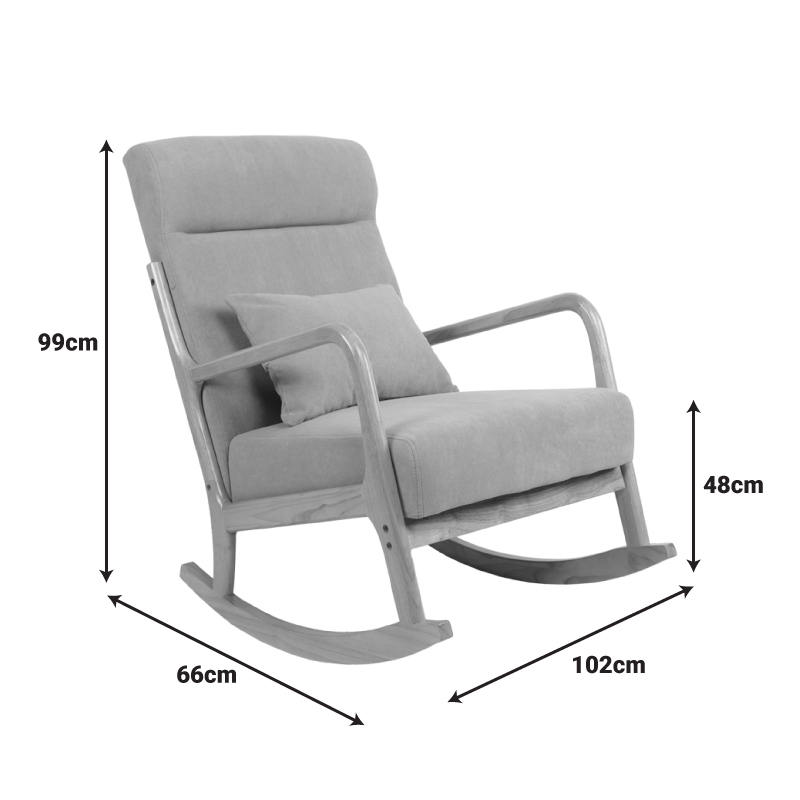 Rotating armchair Edeldy pakoworld cream fabric and legs in natural color 102x66x99cm