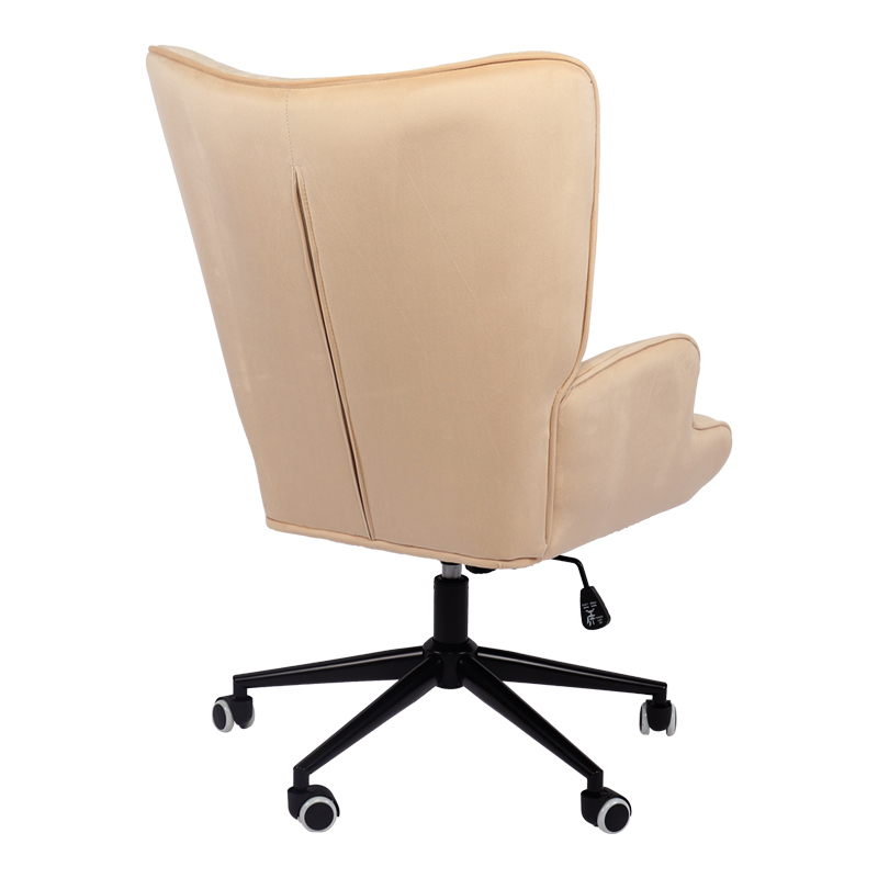Lobima pakoworld executive office chair, cream velvet, swivel, 71x68x104cm