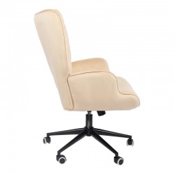 Lobima pakoworld executive office chair, cream velvet, swivel, 71x68x104cm