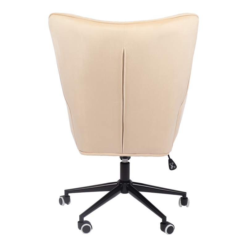 Lobima pakoworld executive office chair, cream velvet, swivel, 71x68x104cm