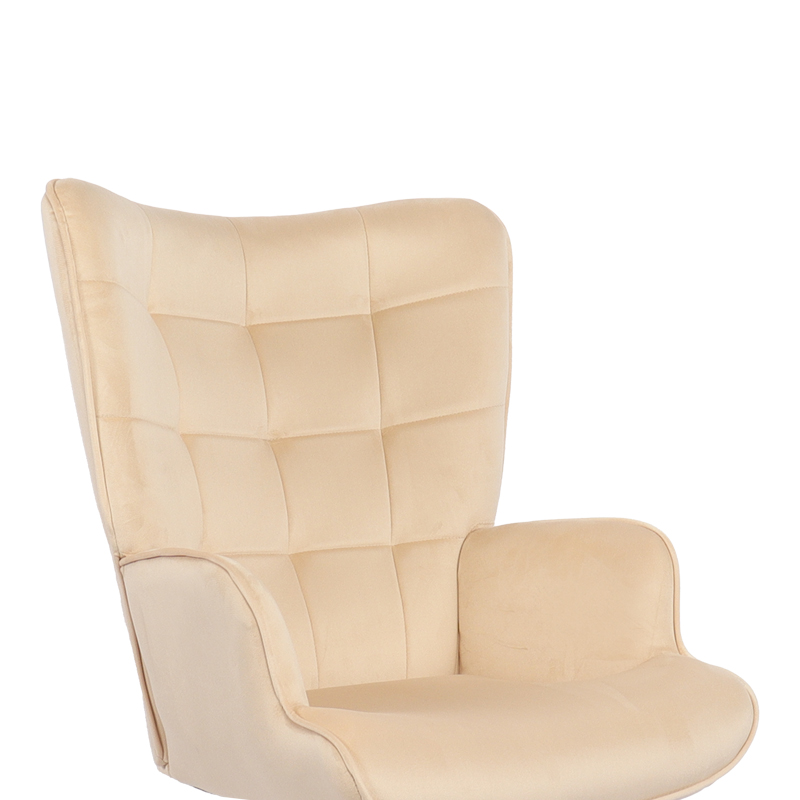 Lobima pakoworld executive office chair, cream velvet, swivel, 71x68x104cm