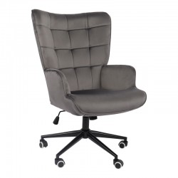 Lobima pakoworld executive office chair, swivel, charcoal velvet, 71x68x104cm