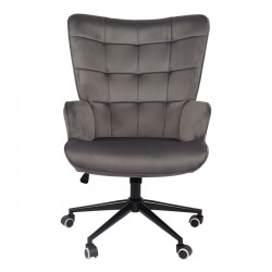 Lobima pakoworld executive office chair, swivel, charcoal velvet, 71x68x104cm