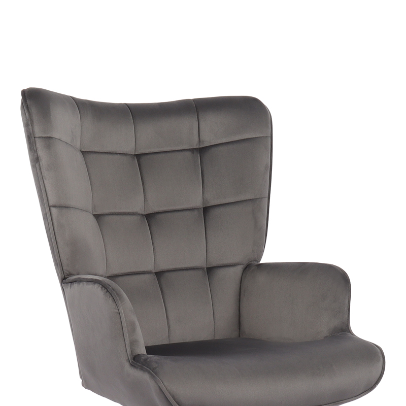 Lobima pakoworld executive office chair, swivel, charcoal velvet, 71x68x104cm