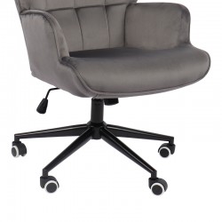 Lobima pakoworld executive office chair, swivel, charcoal velvet, 71x68x104cm