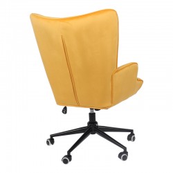 Lobima pakoworld swivel director's office chair yellow velvet 71x68x104cm