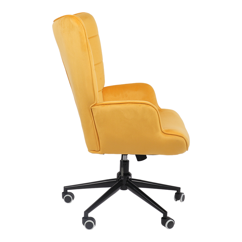 Lobima pakoworld swivel director's office chair yellow velvet 71x68x104cm