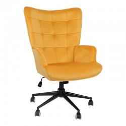 Lobima pakoworld swivel director's office chair yellow velvet 71x68x104cm