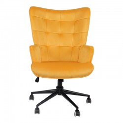 Lobima pakoworld swivel director's office chair yellow velvet 71x68x104cm