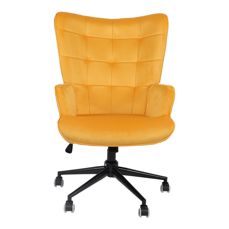 Lobima pakoworld swivel director's office chair yellow velvet 71x68x104cm