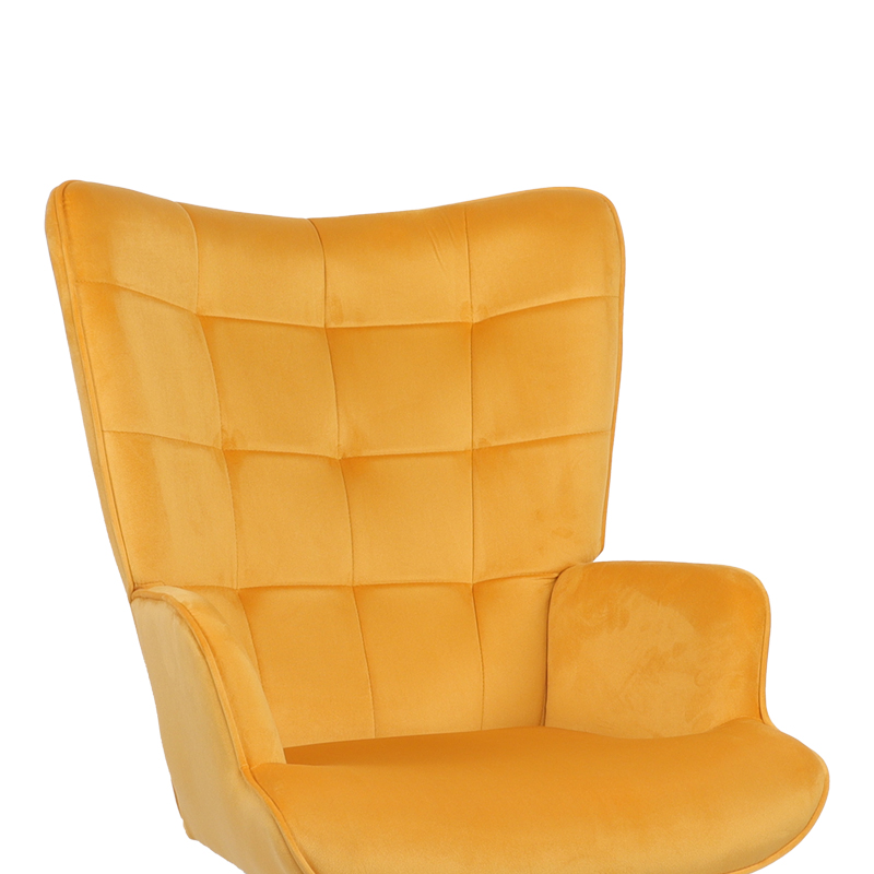 Lobima pakoworld swivel director's office chair yellow velvet 71x68x104cm