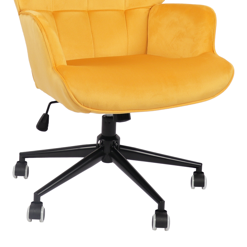 Lobima pakoworld swivel director's office chair yellow velvet 71x68x104cm