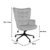 Lobima pakoworld swivel director's office chair yellow velvet 68x71x105-112cm
