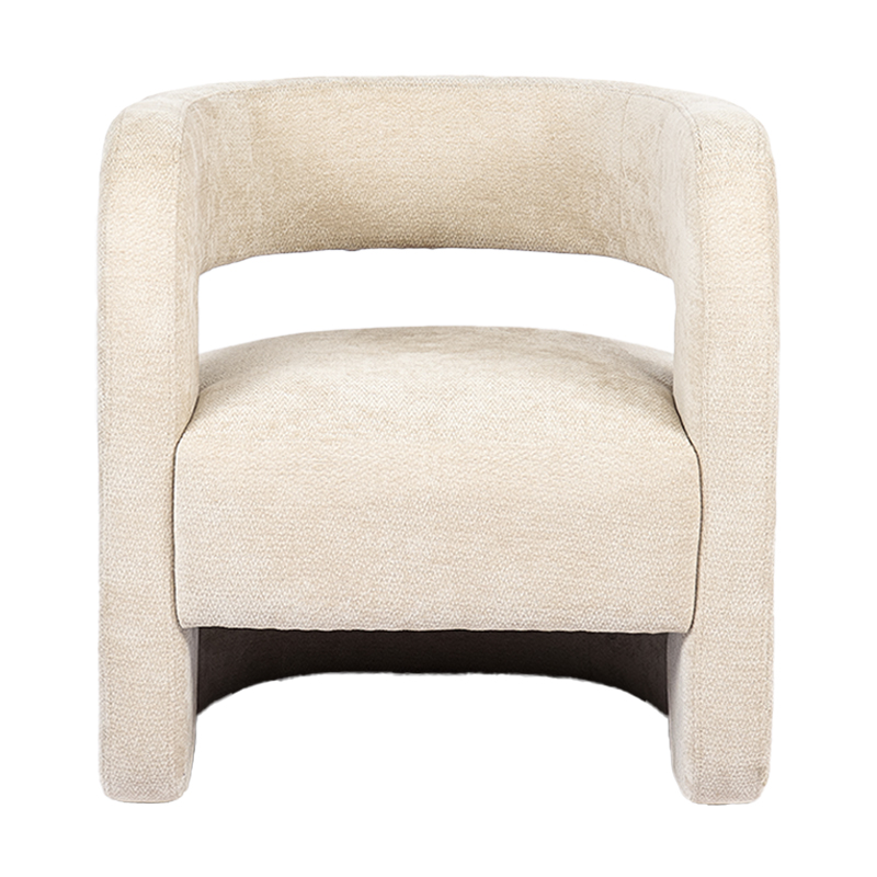 Armchair Coconda pakoworld beige fabric 63x68x71cm