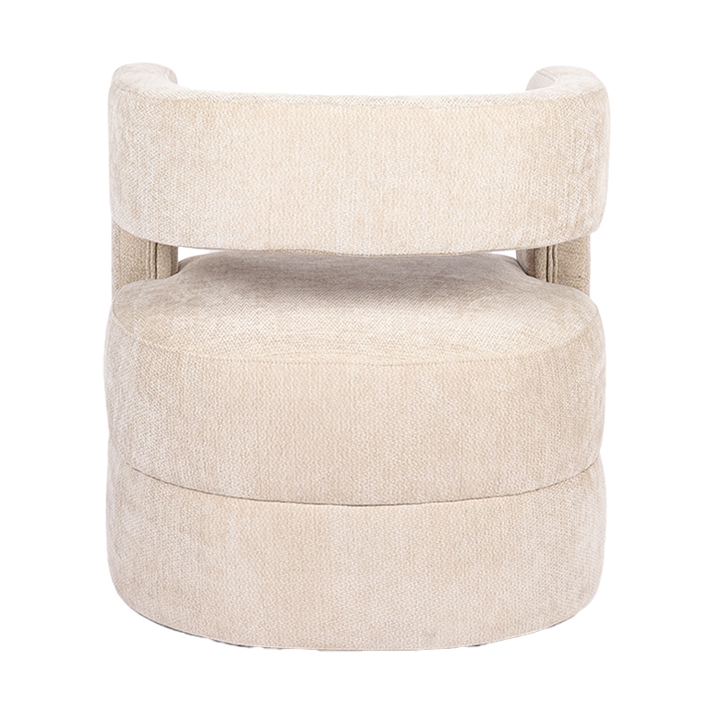 Armchair Coconda pakoworld beige fabric 63x68x71cm
