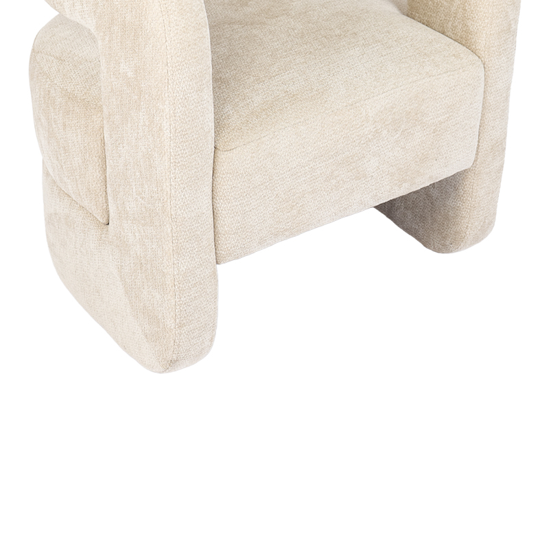 Armchair Coconda pakoworld beige fabric 63x68x71cm