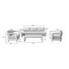 Jenora pakoworld outdoor lounge beige aluminum with light grey fabric