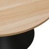 Coffee table Hemena pakjoworld set 2 pieces in black-natural color