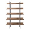 Bookcase Boderta pakoworld in sonoma-black color 120x30x190cm