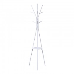 Καλόγερος Denner pakoworld μέταλλο σε λευκή απόχρωση 48.5x48.5x180εκ