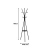 Coat rack Denner pakoworld metal in white color 48.5x48.5x180cm