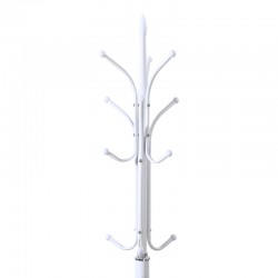 Καλόγερος Keleste pakoworld μέταλλο σε λευκή απόχρωση Φ37x175εκ