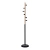 Coat rack Sinem pakoworld metal in black-natural color D30x175cm